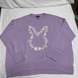 Vince Camuto Women's Soft & Festive Lightweight Relaxed Fit Easter Sweater Large